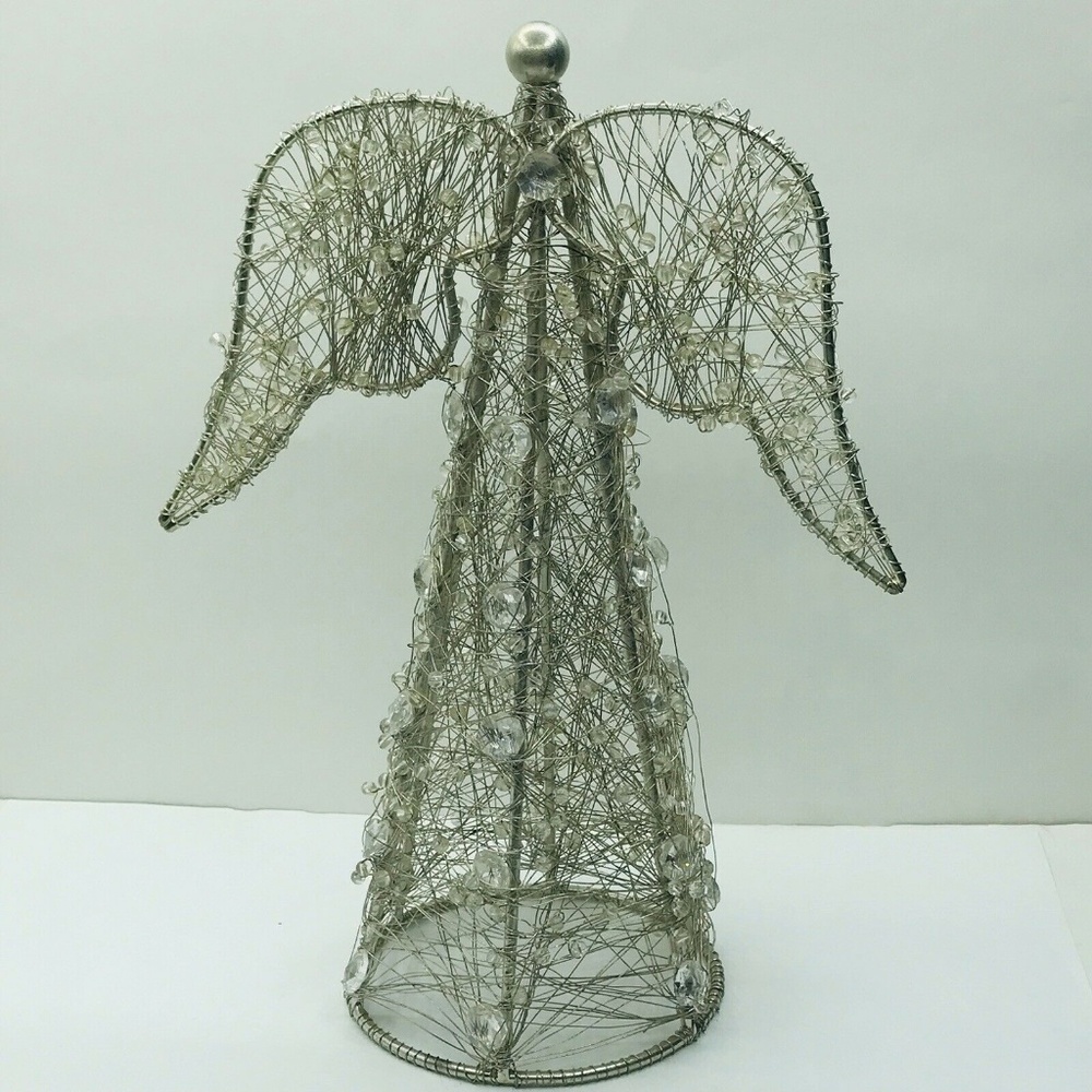 Angle Christmas Tree Topper Wire Gem Crystal 13" - Picture 5 of 8